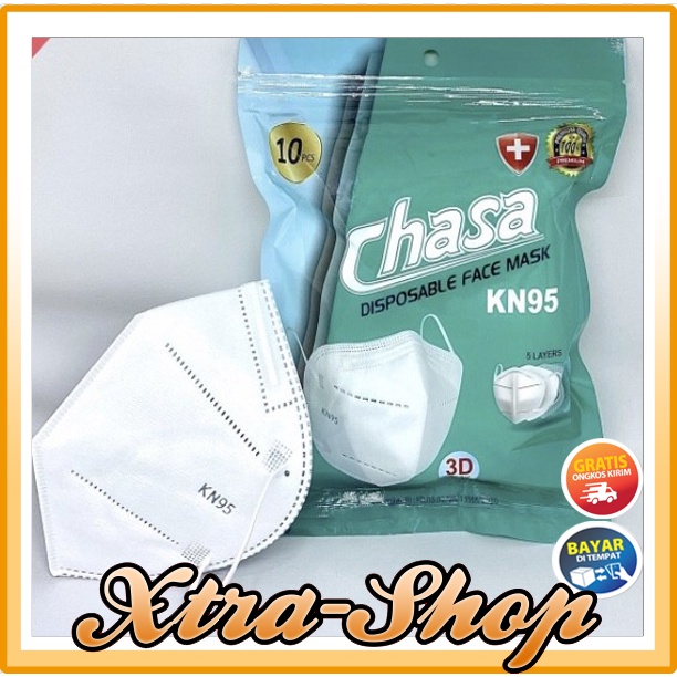 Masker Murah / Masker KN95 CHASA Sachet - Putih
