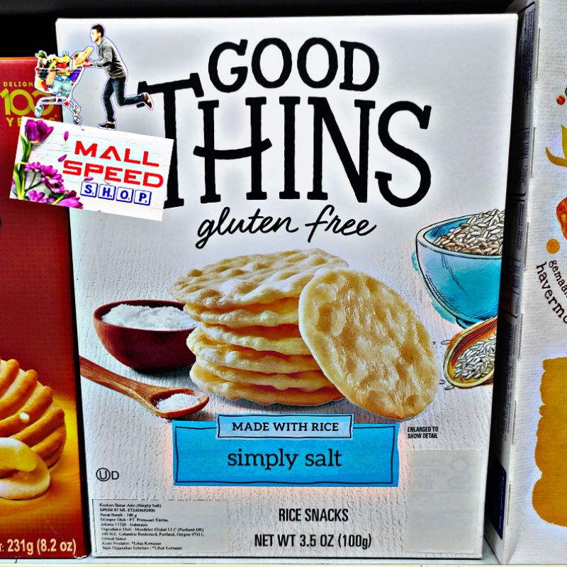 

Good Thins Rice Snack Crackers - healthy snack impor usa 100gr