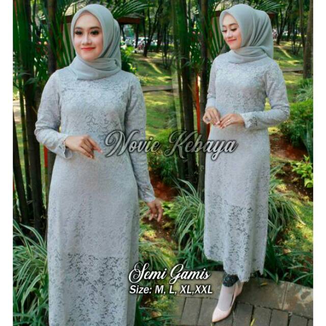 setelan semi gamis (semi gamis + rok plisket)