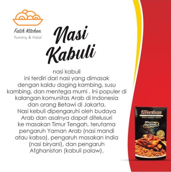 

Fe01Gg Nasi Kabuli Dari Merhan Spices - Beras Basmati Dan Bumbu Kebuli F30E1F111