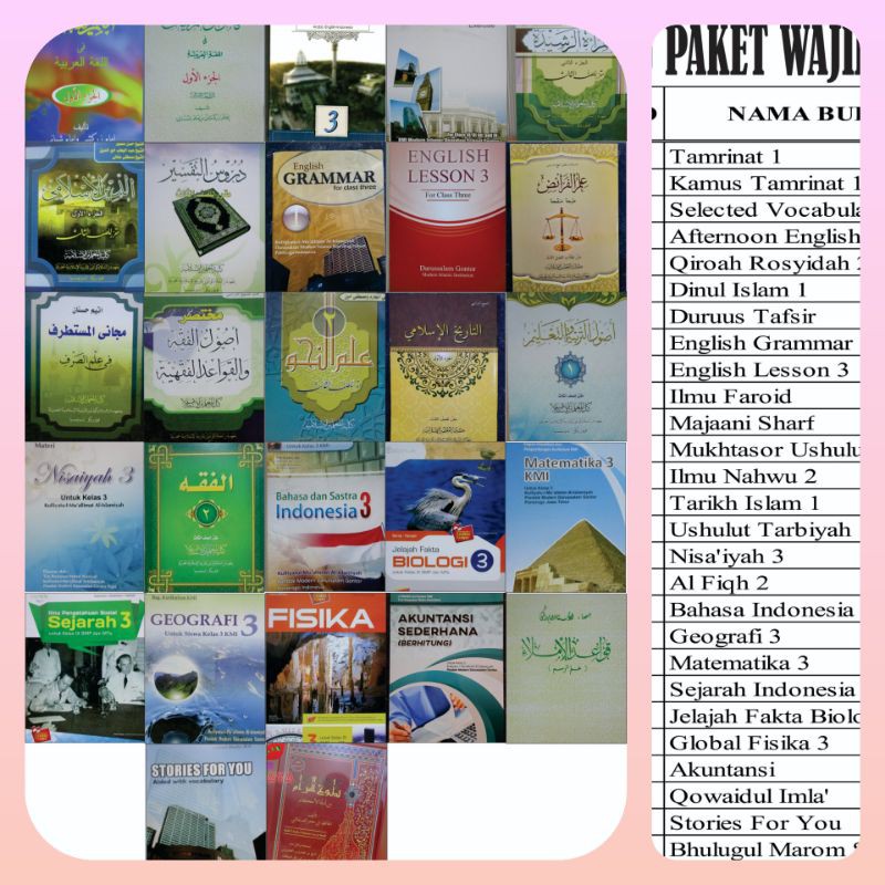 Buku Paket Kelas 3 KMI Gontor