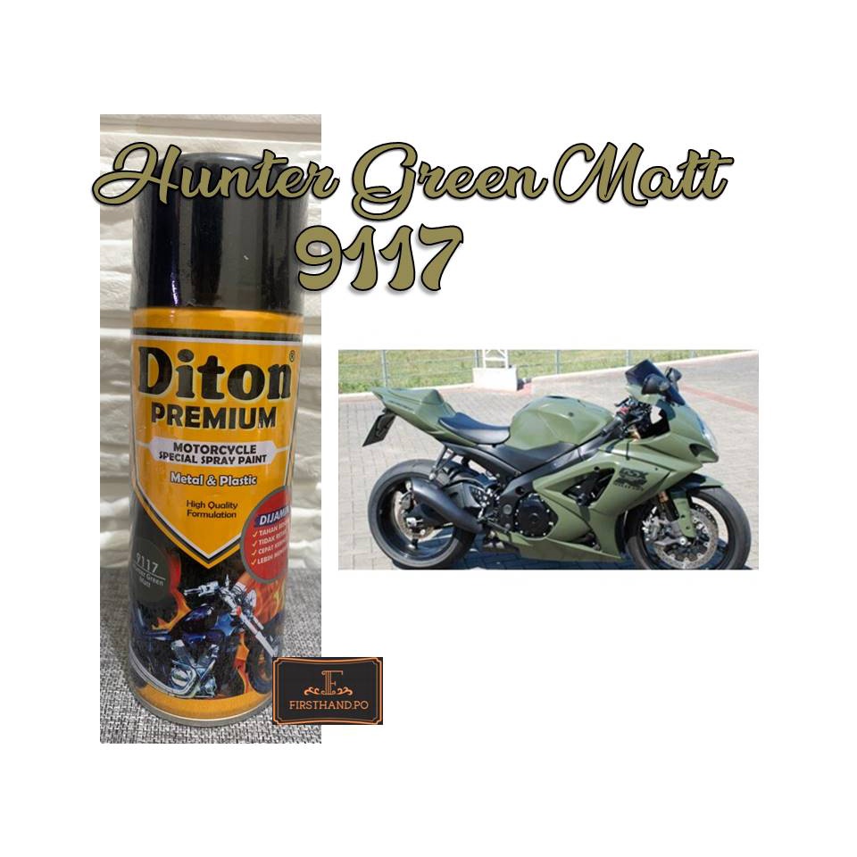 Cat diton premium 9117 hunter green Matt hijau army dop pilok pilox pyloc pylox
