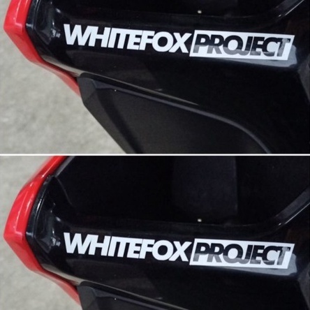 Jual Stiker Cutting Motor Tulisan Whitefox Project Cutting Helm Dan