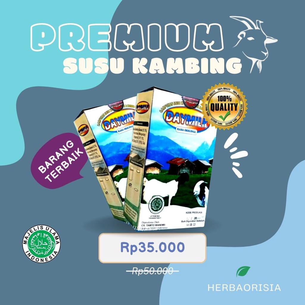 

Susu Kambing Etawa Day Milk Asli Original 200g - Nyeri Sendi - Asam Lambung