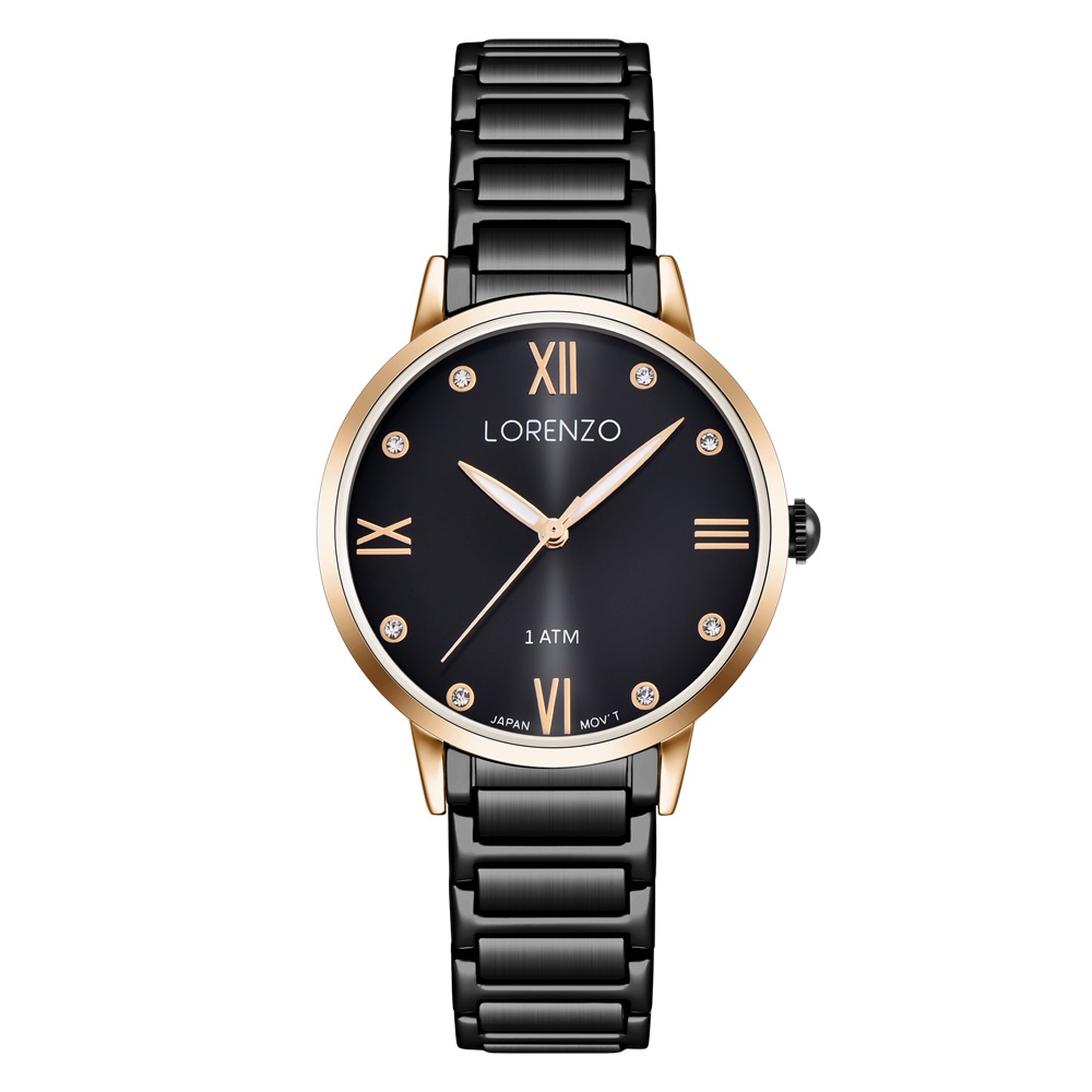 LORENZO Jam Tangan Analog Wanita R-7105L Stainless Steel