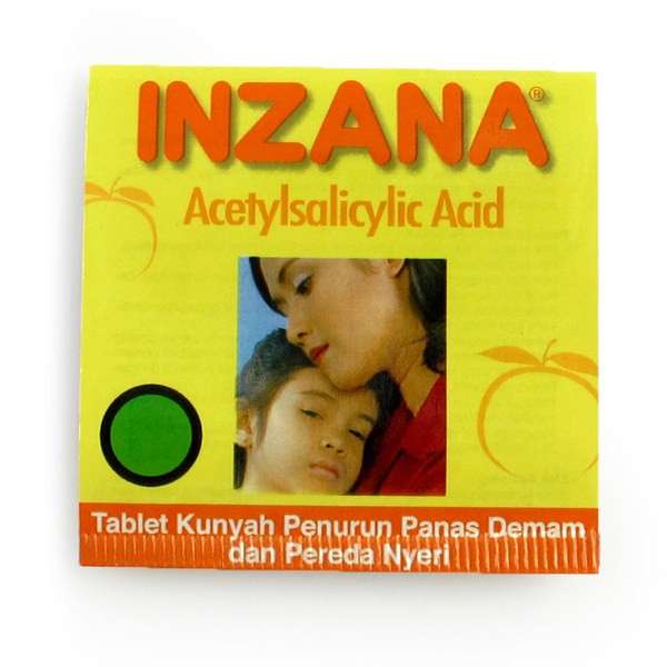 Obat INZANA JERUK ANAK 1 STRIP @ 4 TABLET | Sakit Panas Demam Nyeri