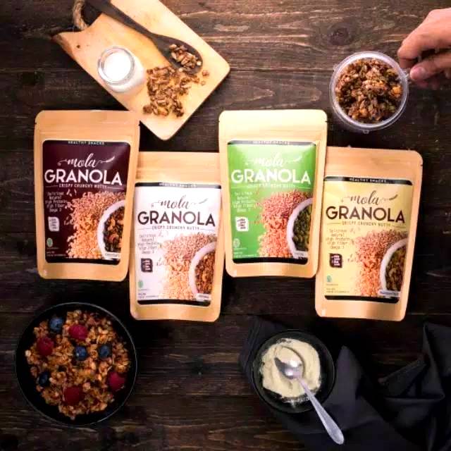 

MOLA GRANOLA SEREAL - HEALTHY CRUNCHY SNACK / SEREAL MAKANAN DIET CEMILAN DIET SEHAT