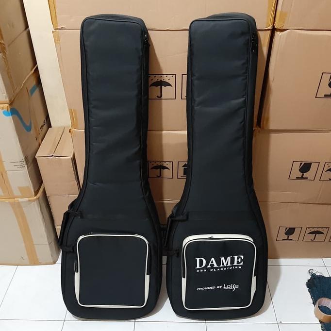 Gigbag/Semi Gigbag/Softcase Gitar Bass Elektrik Tebal Merk Dame