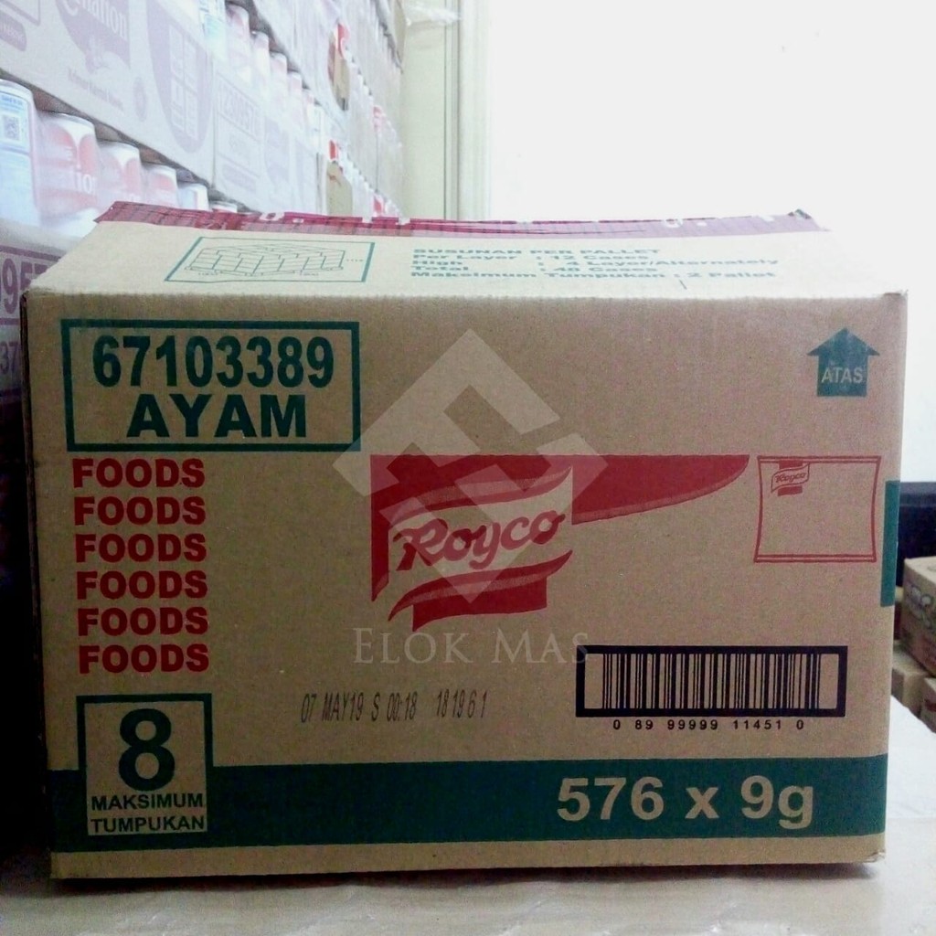 

Royco Ayam/Royco Rasa Kaldu Ayam Bumbu Penyedap Instant per DUS (48 lembar x 12sachet x 9gr).GOJEK