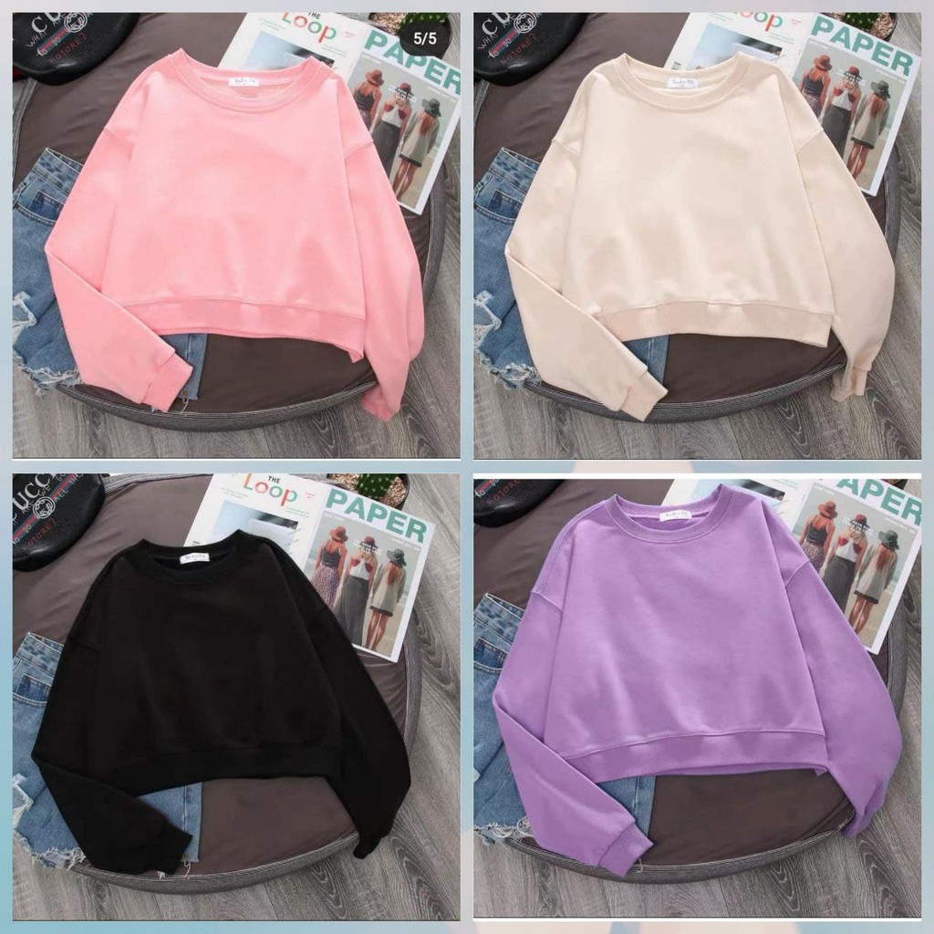 JAYA.Co Sweater KOREA Oversize Crop Jumbo XXL (LD 120cm)