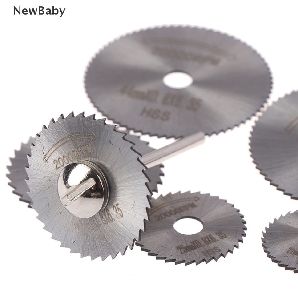 Newbaby 7pcsset Mata Pisau Gergaji Circular Saw Mandrel HSS Untuk Mesin Rotary