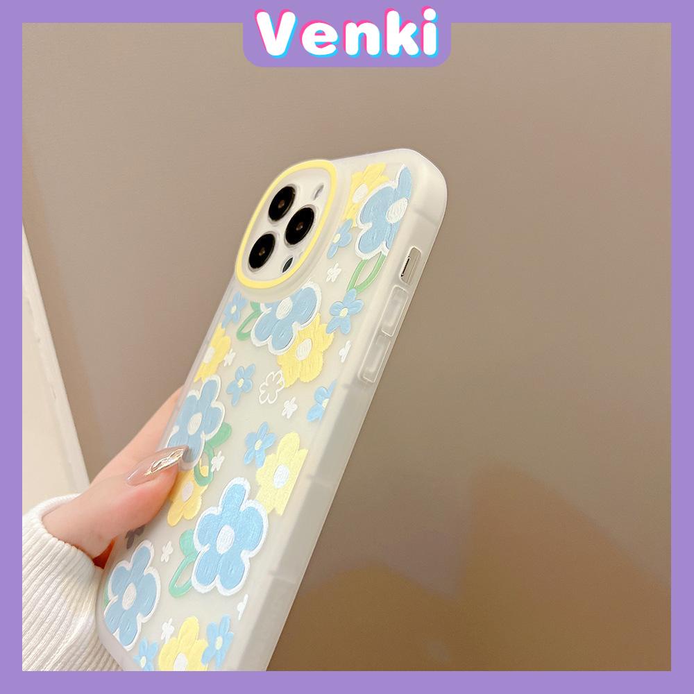 iPhone Case Silicone Soft Case Clear Case TPU Airbag Shockproof Full Coverage Protection Camera Oil Painting Flower For iPhone 13 Pro Max iPhone 12 Pro Max iPhone 11 iPhone 7 Plus