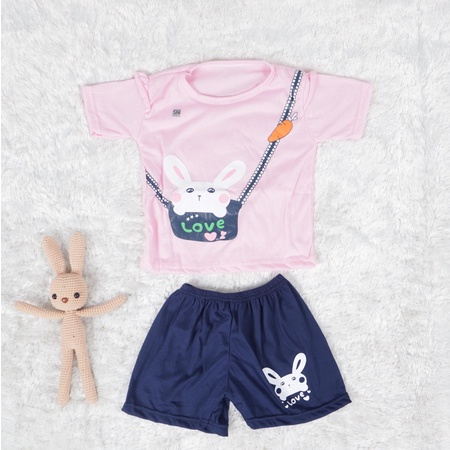 Jeco fashion Set anak Rample love rabbit