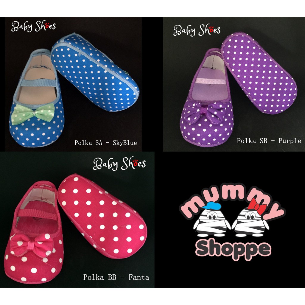 Sepatu Bayi Perempuan Prewalker Baby Girl Polkadot