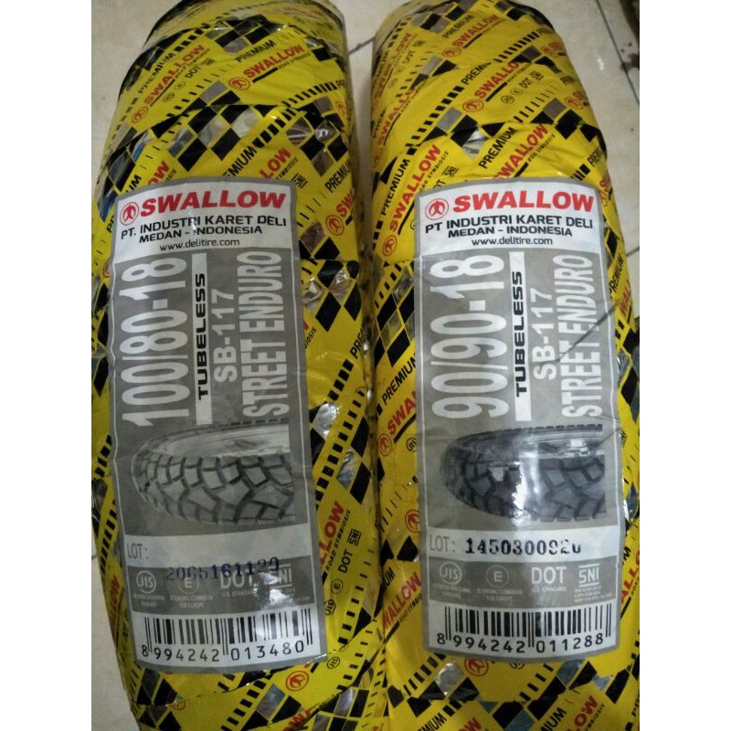 ban semi cross/trail velg ring 18 uk 100/80 dan 90/90 swallow sb 117 street enduro