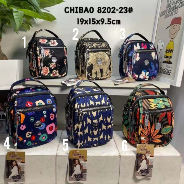 PROMO TAS CHIBAO MOTIF 3IN1 JINJING SELEMPANG DAN PINGGANG CB8202-23