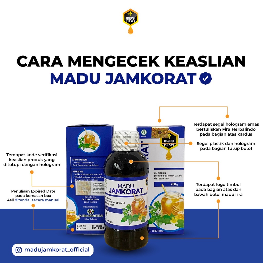 Madu JAMKORAT Original Obat Rematik Herbal Asam Urat Dan Kolestrol