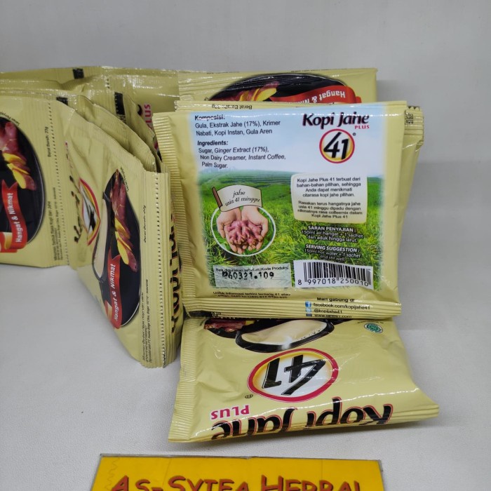 

KOPI JAHE 41 PLUS ISI KOPI JAHE 41 PLUS ISI 10 SACHET TERBUTI MANJUR
