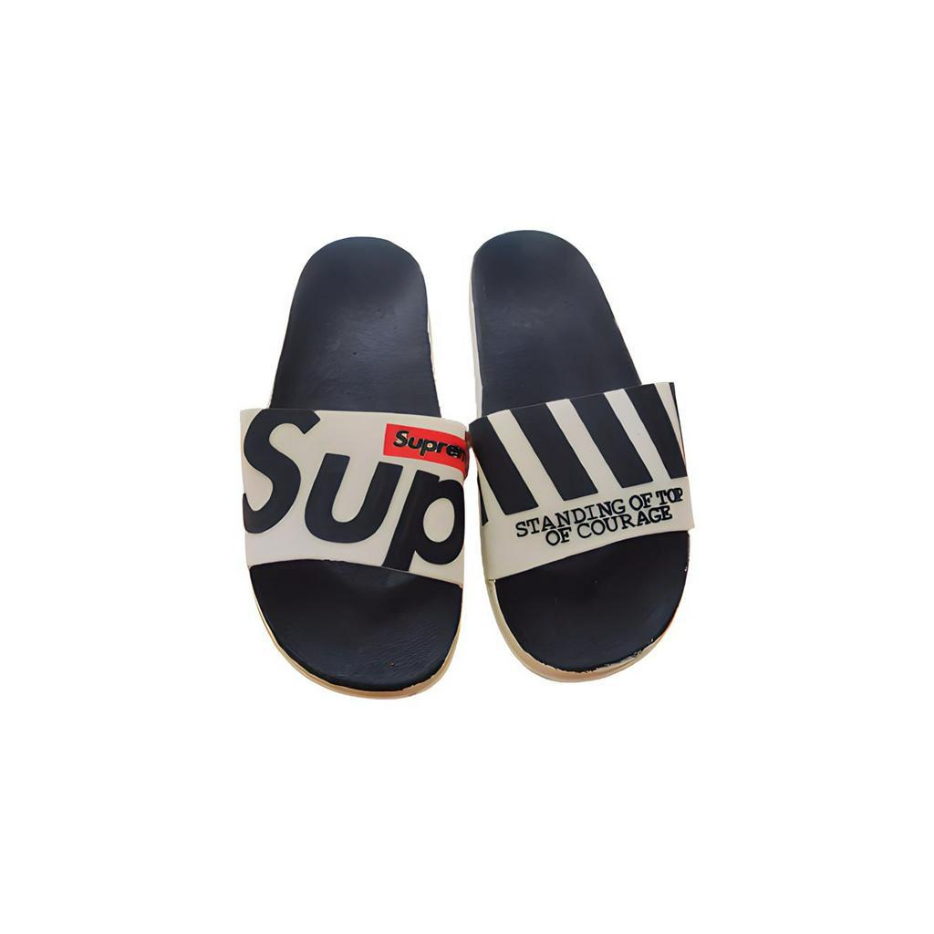 PROMO TERBARU SANDAL PRIA / SANDAL PRIA KARET / SANDAL PRIA DISTRO / SANDAL PRIA CASUAL  SUPREME GARIS 37 - 43