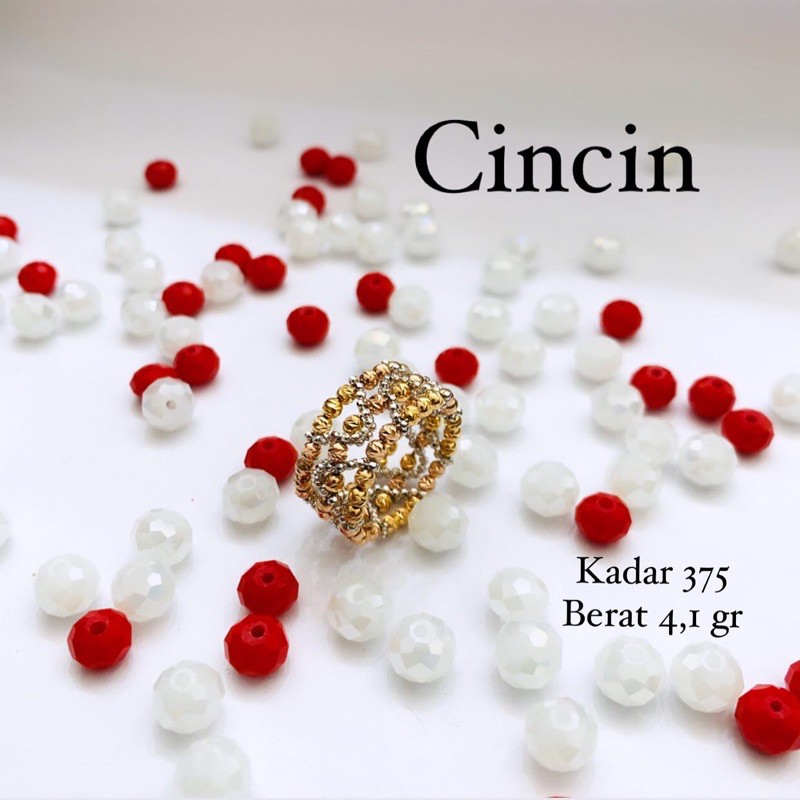 Cincin Emas kadar 375 (3 warna) 4,1gram