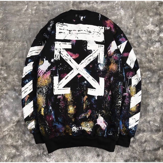 SWEATER CREWNECK OFF WHITE GALAXY