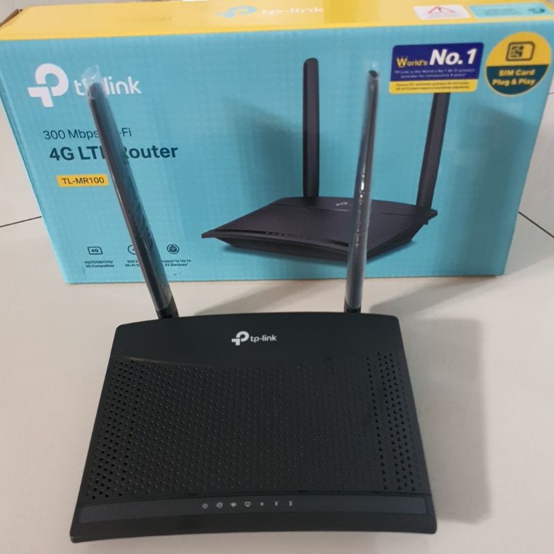 TPLINK MR100 TL-MR100 4G MODEM ROUTER 2 ANTENA 1 LAN 1 WAN RESMI