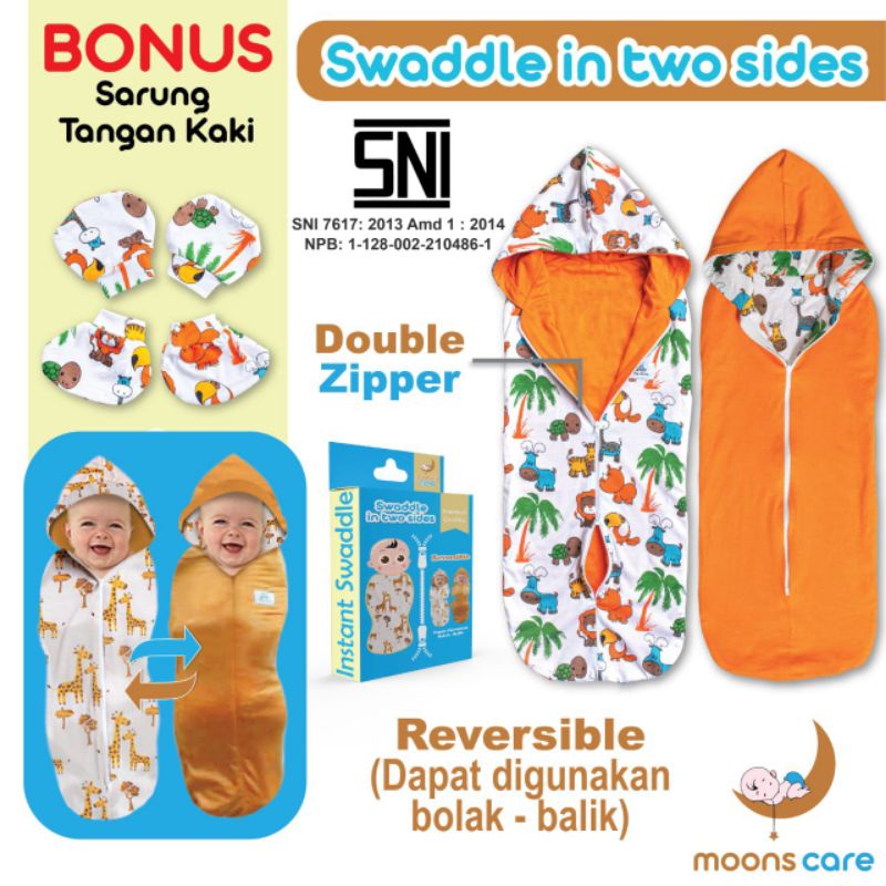 SNI Dita Moonscare Bedong Bolak Balik Instan Bayi  Motif Bedong Bedong Bayi Kain Spandek Grosir Dan 
