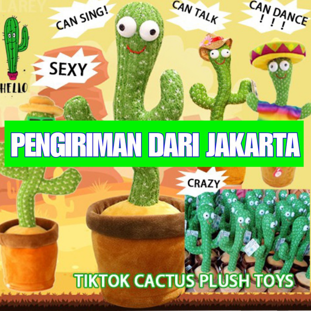 Boneka Kaktus, Kaktus Joget Goyang merekam Bercahaya Mainan Boneka