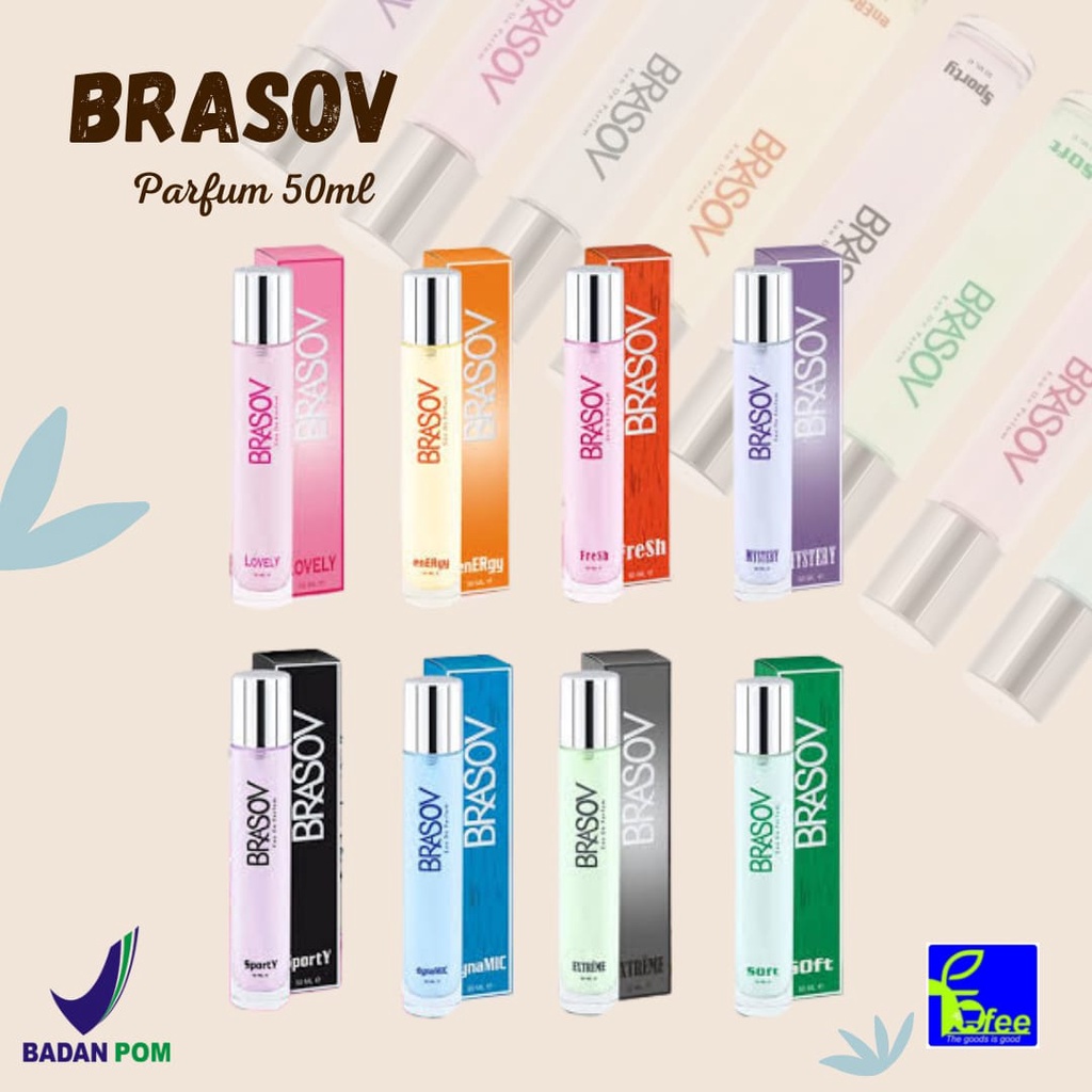 IMPORT -[50ml] BRASOV Eau De Parfum 50ml Original Halal BPOM | minyak wangi tubuh