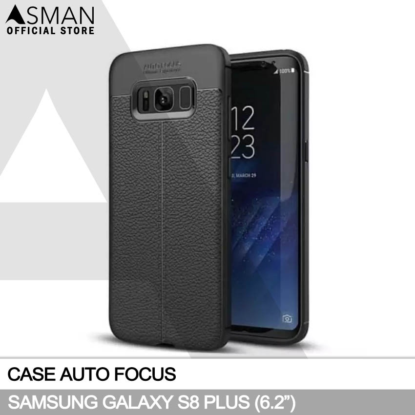 Auto Focus Samsung Galaxy S8 Plus (6.2&quot;) | Soft Case Leather Premium - Hitam