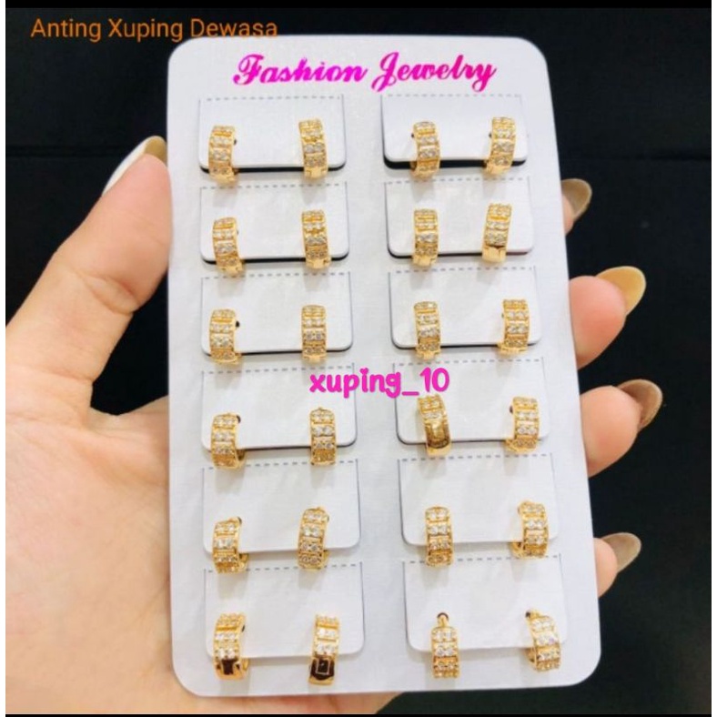 Anting wanita dewasa xuping permata zircon A0625