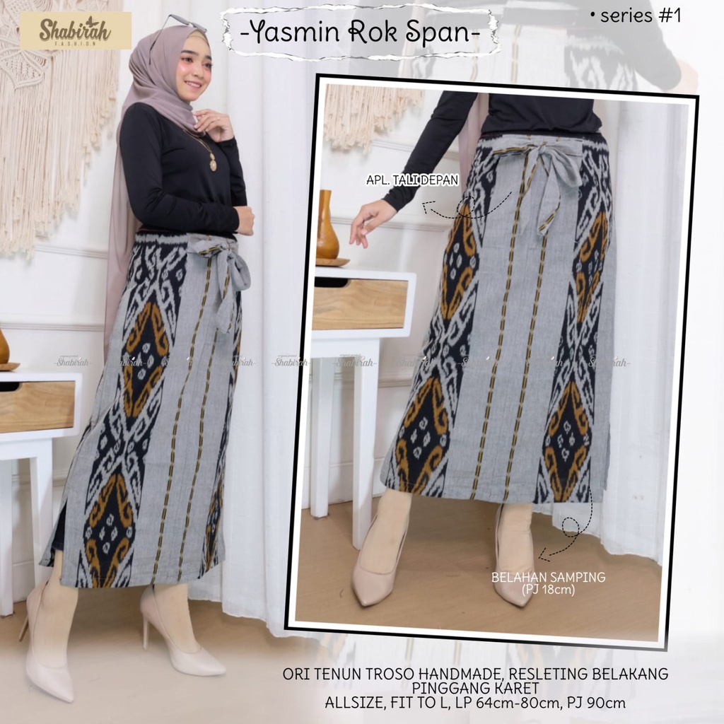 Rok Span Batik Tenun Belah Samping Tenun Troso Original Handmade Yasmin