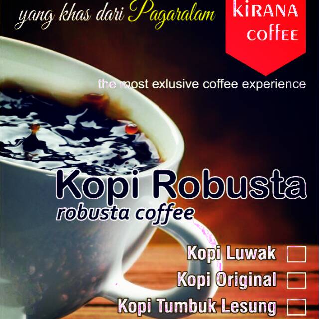 

kopi robusta, original kopi pagaralam sumatera selatan
