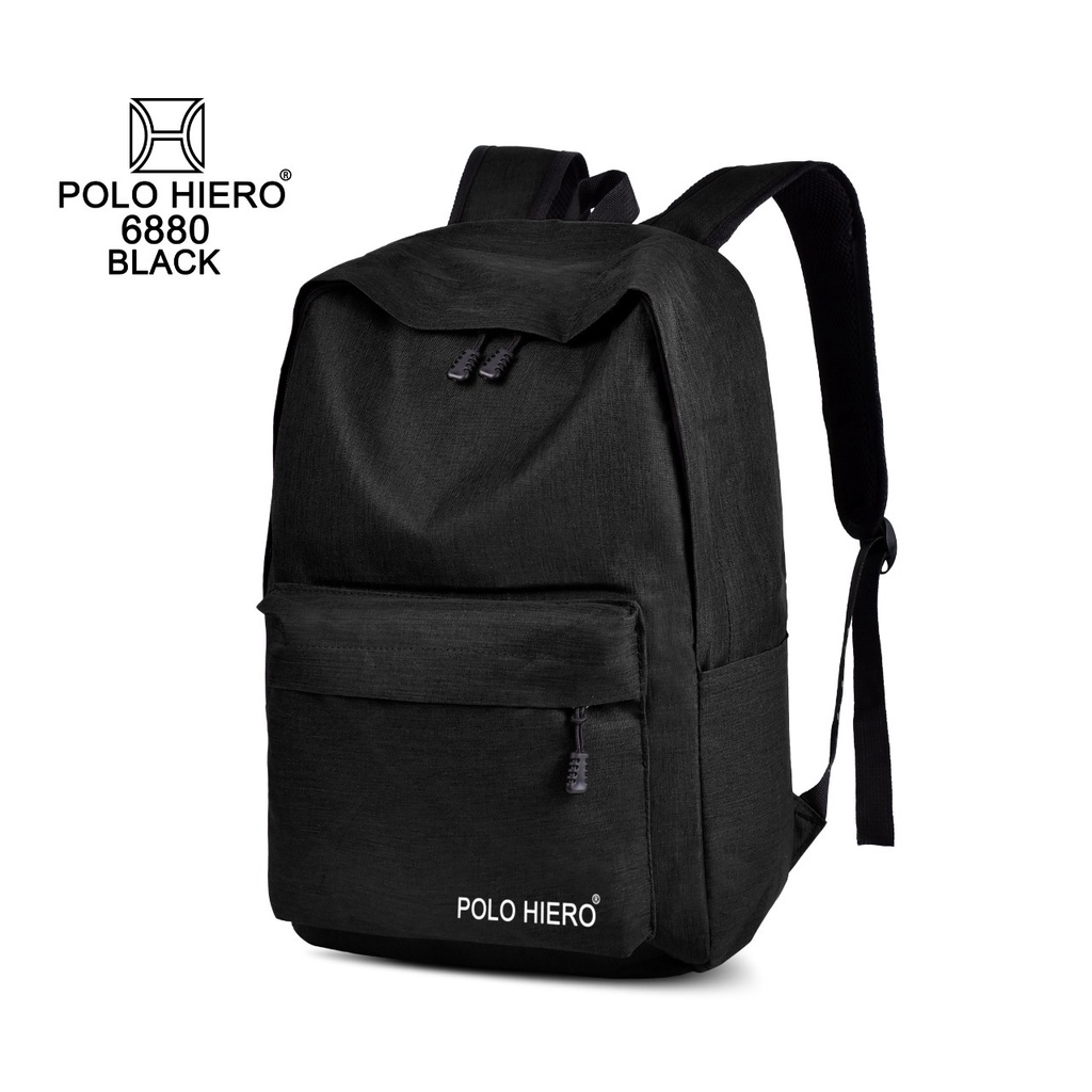 TAS SEKOLAH FASHION IMPORT / TAS RANSEL  FASHION POLO  HIERO 6880 SIMPLE / UNISEX  / TAS LAPTOP / SEKOLAH /   / 18&quot; / FREE RAIN COVER