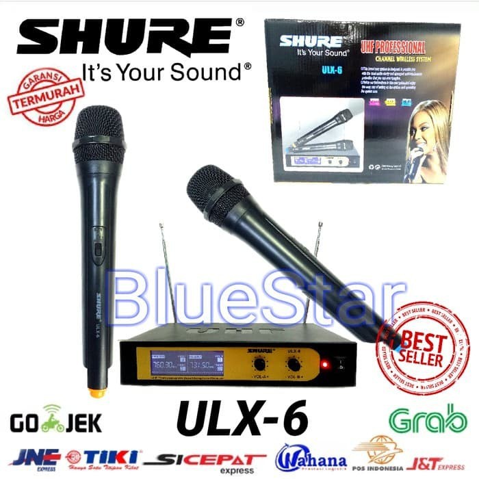 Shure Mic Wireless Ulx 6 New Edition Digital Display DOuble Wireles