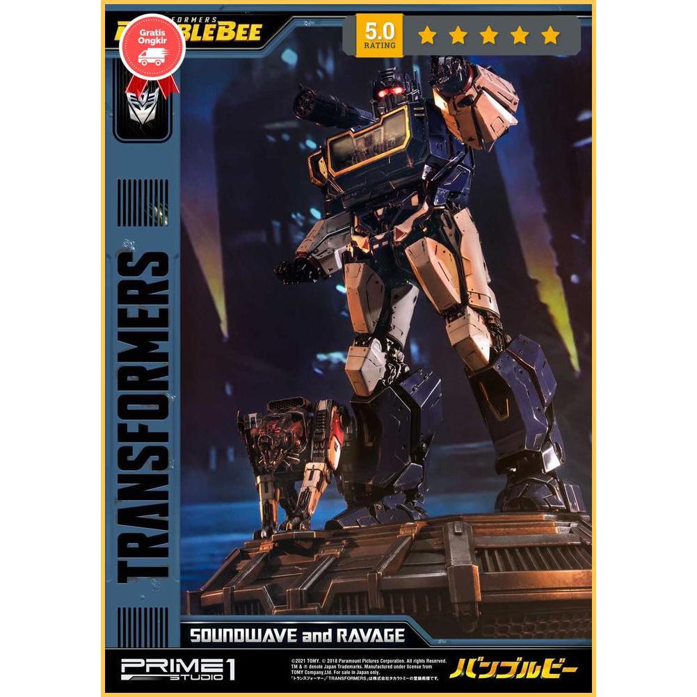 Dp Po Statue Prime1 Studio Soundwave & Ravage Transformers Bumblebee Diskon