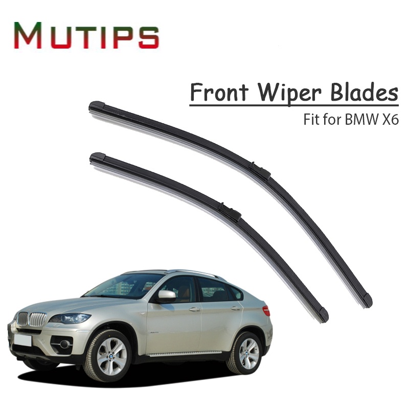 1 Set Karet Wiper Depan Mobil Untuk BMW X6 F16 E71X6 Series 2017 2016 2015-2008