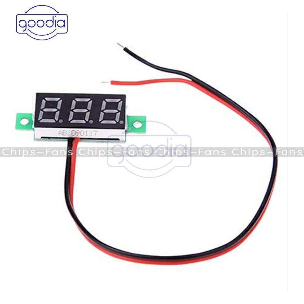 0.28 &quot; 2/3 Wire Display Led Digital Voltmeter Pengukur Tegangan Panel Meter