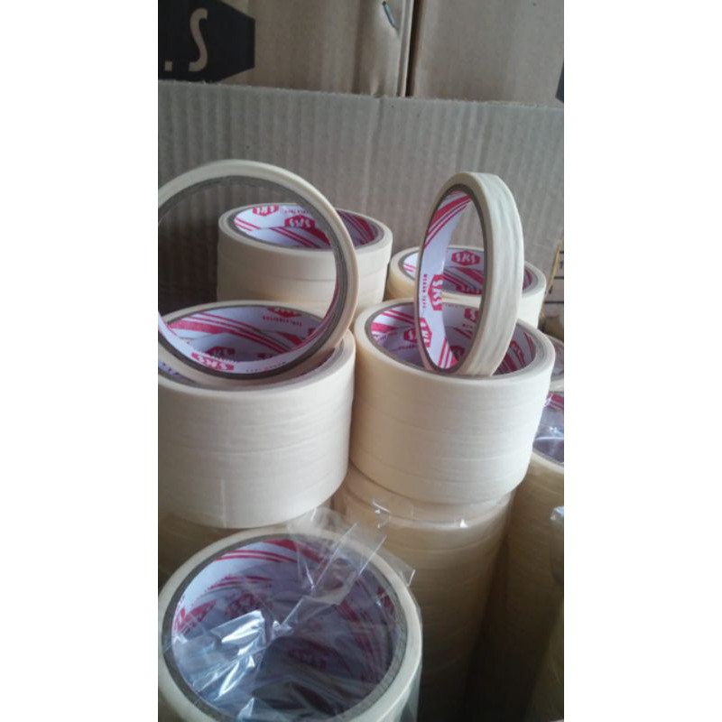 

solasi kertas,,lakban kertas, masking tape 12mm / ½ inc