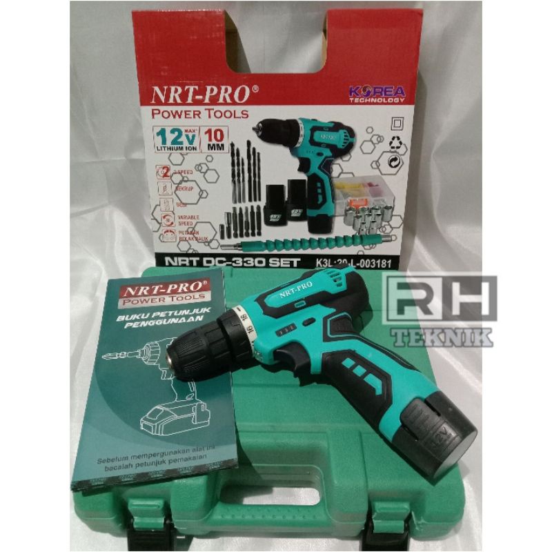 NRT PRO DC 330 set 12v BOR CORDLESS NRT PRO - BOR BATERAI NRT PRO