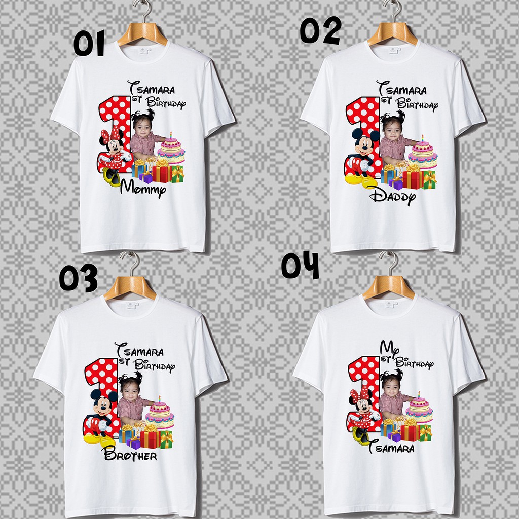 Kaos MIckey Mouse Request Poto Anak | Kaos Bebas Desain | Kaos ULtah Anak | Kaos Gratis Desain