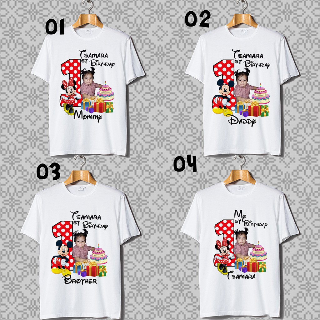 Kaos MIckey Mouse Request Poto Anak | Kaos Bebas Desain | Kaos ULtah Anak | Kaos Gratis Desain