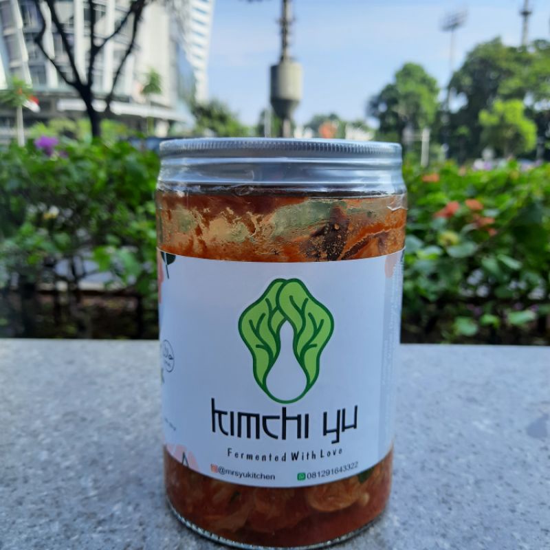 

Kimchi Halal - Kimchi Sawi Fresh 500gram - Jar Kaca