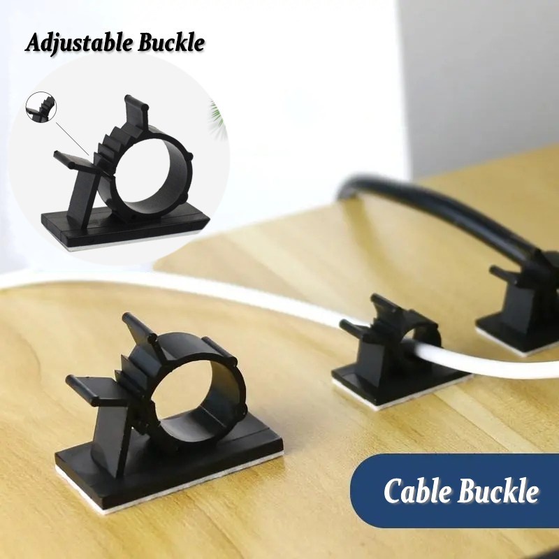 [ 2/10Pcs Self Adhesive Wire Tie Cable Clamp ] [ Data Cable Buckle Wire Clips Holder Organizer ] [ Desktop Wire Fixing Clamp Storage ]