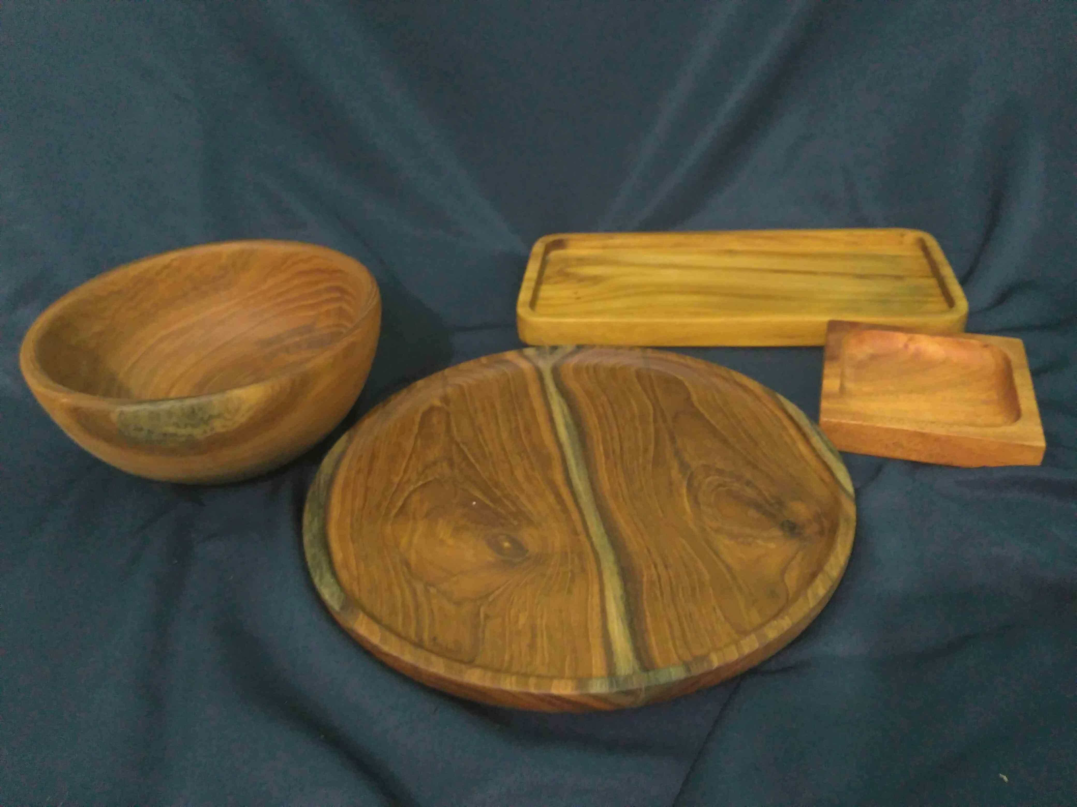 Piring Kayu Jati D. 20cm / Teak Wood Plate