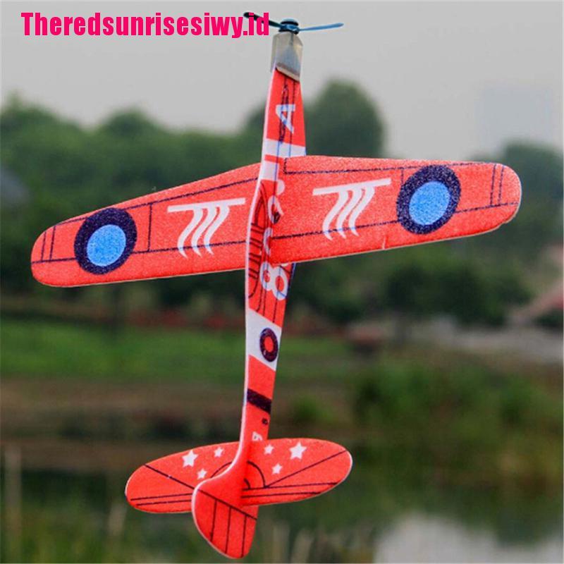 【Theredsunrisesiwy.id】19cm Hand Throw Flying Glider Planes Foam Airplane Party Bag Fillers Kids Toys