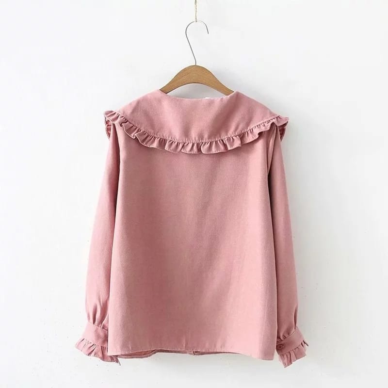 Yanuar Blouse Baju Korea Size S M L XL XXL XXXL XXXXL 2XL 3XL 4XL 2L 3L 4L 5L Atasan Jumbo Kemeja Basic Jumbo Atasan Big Size Oversize Baju Kerja Kantor Korea Blouse Jumbo Wanita