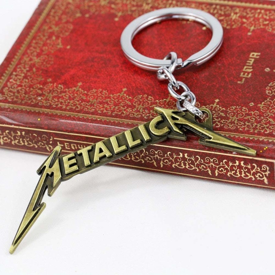 Gantungan Kunci metallica 3d double sided metal