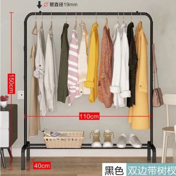 Stand Rak Gantungan Baju + Hanger Wardrobe 150x110x40cm