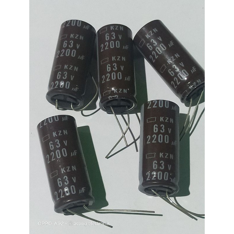 Capacitor Elco 2200 63vol Rubycon Nichicon